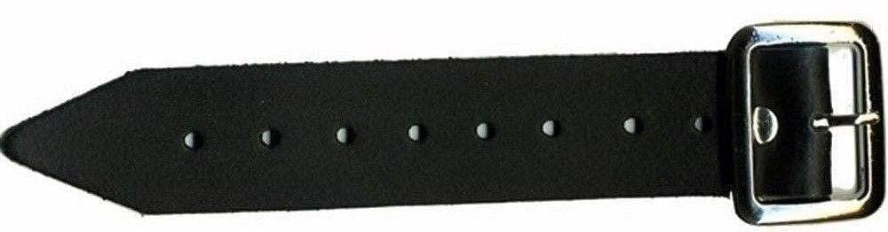 Scottish Kilt Extender pasek, skórzany, długość 18 cm, szerokość 3 cm, czarny, zestaw 3 szt