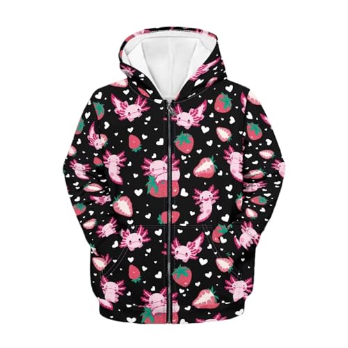 Image of Unisex Zipper Sweatshirt Boys Girls Hooded with 2 Pocket Pullover Hoodies for 6-16Y Kids