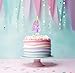 ElekFX Birthday Candle for Cake, 4 Candle - Purple Glitter with Bowknot, 2.76 inch Cake Topper Decoration for 4 Years Old Birthday Party (Number 4)