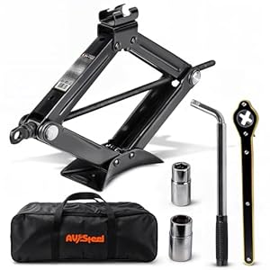 Scissor Jack for Car 1.5 Ton (3306 lbs) Heavy-Duty Car Jack Kit, Universal Tire Jack Tool Kit – Portable Car Lift Jack with Ratcheting Handle and L-Wrench for Auto SUV MPV