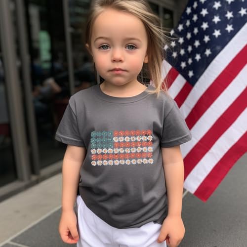 Image of Boys Girls Fourth of July Shirt Toddler Patriotic 4th of July Clothes for Kids 1-7 Years
