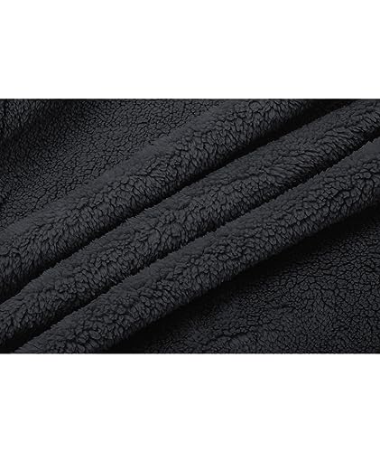 Image of Little Beauty Hoodies for Men Zipper Jacket Fleece Sherpa Lined Winter Wool Heavyweight Sweashirts