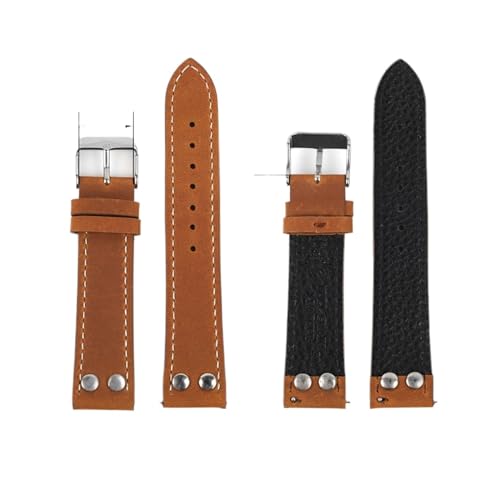 Bracelet montre rivets cuir véritable pour remplacer l'usure
