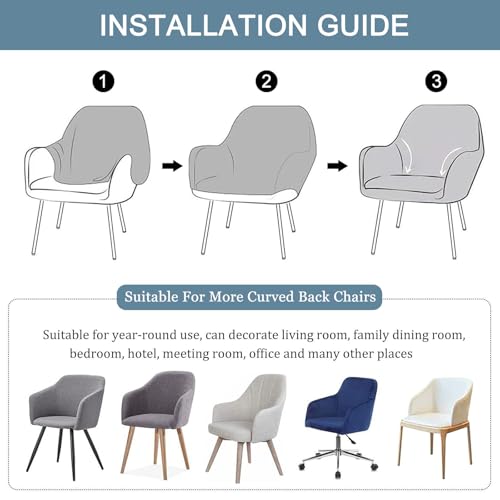 Housse de chaise de bureau extensible et lavable pour fauteuil