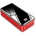 Produktbild WJJ 50000 mAh Hochleistungs-Powerbank-Spiegel-Digitalanzeige-Schnellladung mit gemeinsamer Powerbank (Color : Red, Size : 50000mAh)