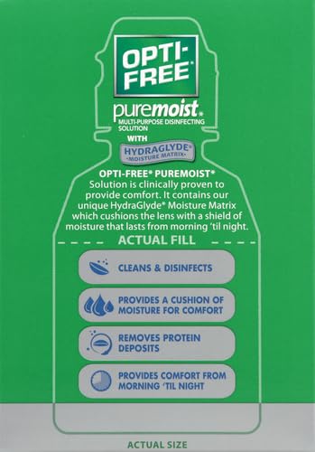 Opti-Free 65036102 Puremoist Multi-Purpose Disinfecting Solution With Lens Case thumb #2