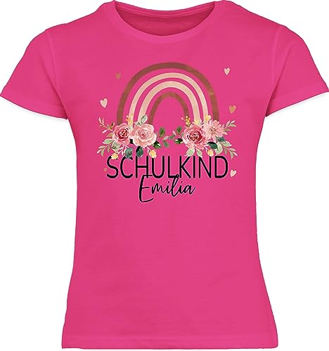 T-Shirt Mädchen - Einschulung - Schulkind Boho Regenbogen - 128 (7/8...