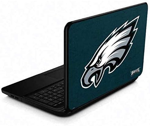 Skinit Decal Laptop Skin Compatible with 15.6 in 15-d038dx - Officially Licensed NFL Philadelphia Eagles Distressed Design