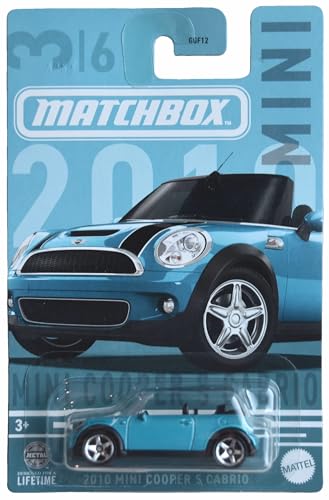 Matchbox 2010 Mini Cooper S Cabrio, Teal 3/6 miniatura 1