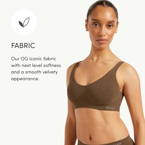 Image of Boody -Seamfree Crop Bra -Seamless Bralette -No Padding, Clips, Fastenings, Wires -Bamboo Viscose -Low-Medium Support Pull-On