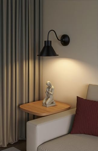 Image of Divine Trends Vintage Industrial Wall Lamp Black Polished for Bedside, Living Room, Restaurants, Cafes & Hotel - Wall Light Pack of 1