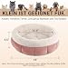 EDMIENS Katzenbett Klein, Katzenbett Flauschig Waschbar, Katzen Bett Indoor, Katzenkissen Rosa, Rund Katzenkörbchen mit Rutschfester Basis, Katzenschlafplatz für Katzen, Kleine Hunde, 45x45x16.5cm
