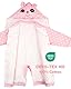 JiAmy Vine Baby Overall Strampler Winterjacke Unisex Cartoon Baby Strampelanzug mit Kapuze 6 Monate