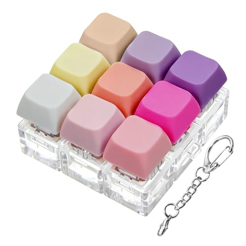 Keyboard Fidget Toy 9-in-1 Clicker Keychain