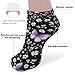 4TH N Women's 5-Pairs Casual Fashion Elastic Ankle Socks, Outdoor Sports Low Cut Sock for Office, Home, Daily Essentials (Butterfly)