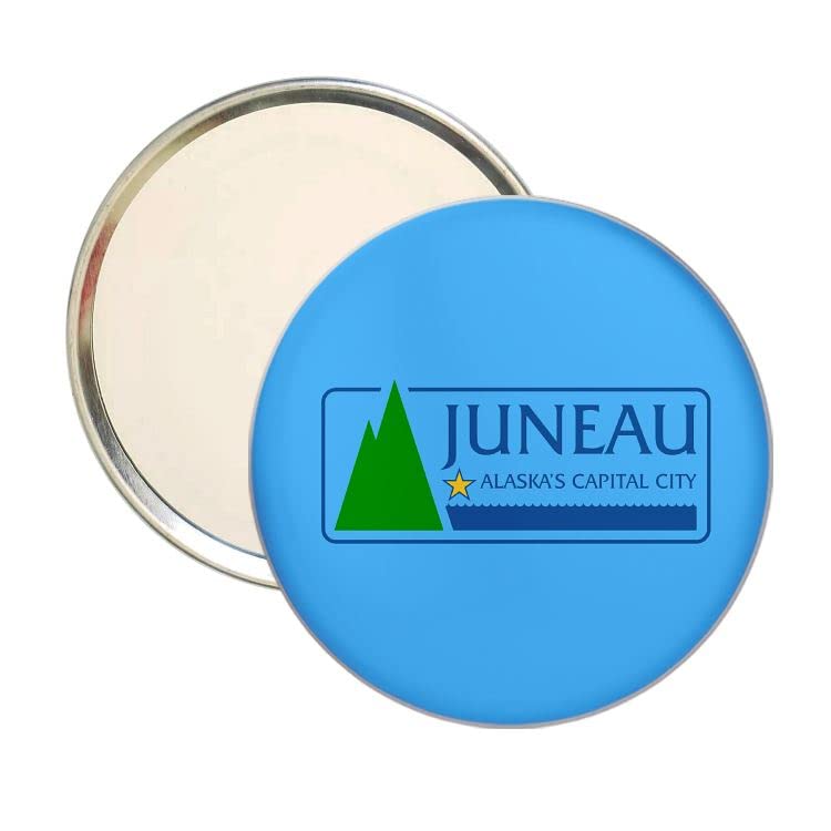 ROUND MIRROR. - FLAG OF JUNEAU - ALASKA - UNITED ESTATES