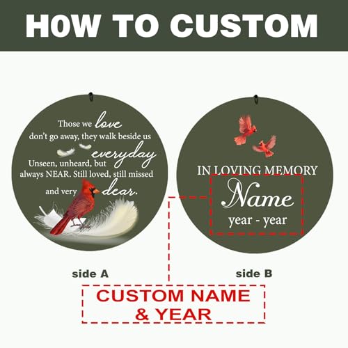 Image of Personalized Memorial Wind Chimes for Outside, Sympathy Gifts Wind Chime for Loss of Loved One, Beautiful Decor with Deep Tone, Ideal for Funeral, Remembrance & Bereavement, Produced in Texas