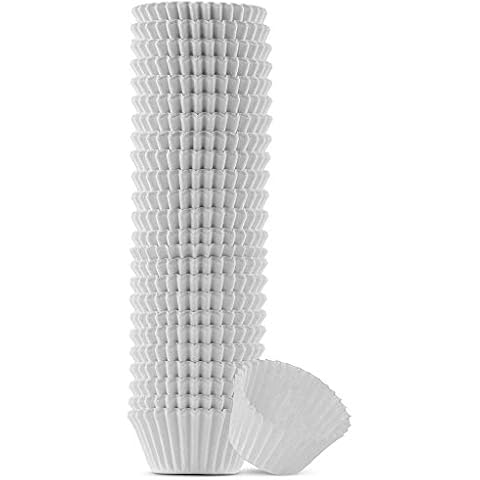 MontoPack Mini White Cupcake Liners | 500 Paper Baking Cups | Greaseproof No Smell Cupcake Wrappers | Muffin Liners for Desserts & Candies Cupcake Liner for Holidays, Birthdays & Protein Balls Cover