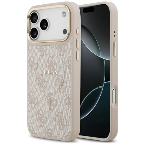 Coque Guess iPhone 17 Pro Max rose 4G Classic, l'élégance parisienne idéale pour vos sorties.