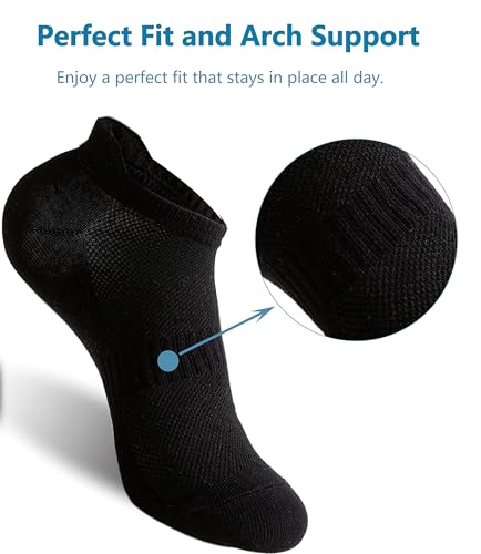 4-Pack Women’s Ankle Socks, Low-Cut Athletic Running Socks, No-Show Sports for Everyday Wear4