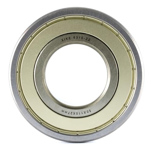 Rodamiento de bolas XiKe 6310ZZ de 50x110x27mm en acero cromado pre-lubricado