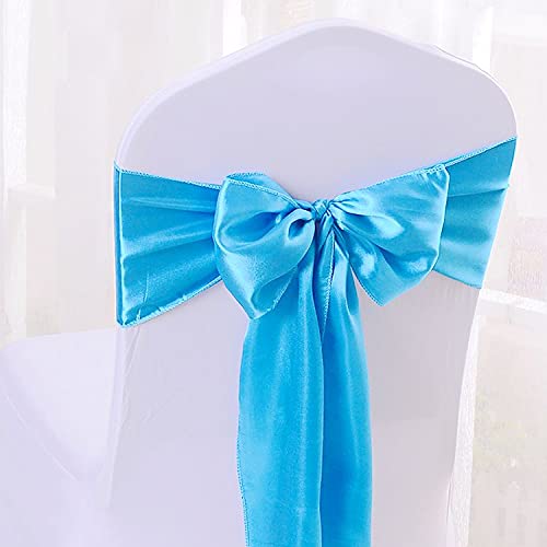 10 Stück/50 Stück/100 Stück Satin-Stuhlschleifen-Schärpen für Zuhause, Party, Veranstaltung, Hochzeit, Dekoration, Stuhlband, Knotenbänder, Silbergrau, 100 Stück
