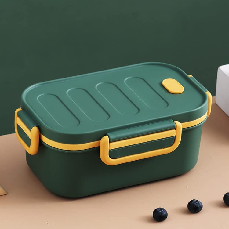 Image of Lunch Box Thermal Insulation Double Layer Lunch Boxes Reusable Freezer Safe 2 Layer Portion Snack Containers for Adults and Kids (Pack of 1) (Multi Color) (Tora Tora Lunch Box)