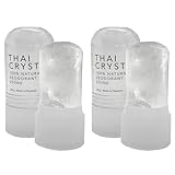 Thai Crystal Deodorant by Verve CULTURE, Alum Stone Crystal Deodorant Roll On, Crystal Mineral Deodorant Stick, All Natural Deodorant for Women and Men, Set of 2