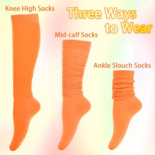 Image of Gvhntk Slouch Socks Women 80s 90s Scrunch Socks Extra Long Slouchy Sock Knee High Sock