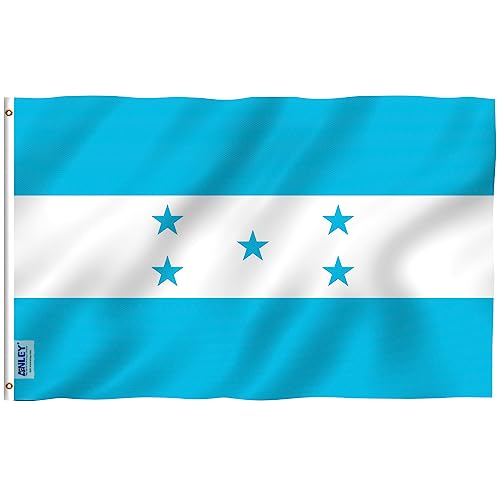 ANLEY Fly Breeze 3x5Pi Drapeau d'Honduras-Couleur Vive Résistant aux UV-Tête en Toile/Double Couture-Drapeau Nationale Hondurien Polyester œillet en Laiton 3x5Pi
