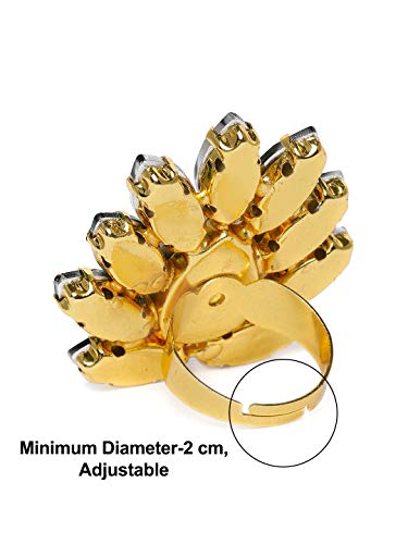 Crystal Shine Stones Party Bling Adjustable Ring-ZPFK10013