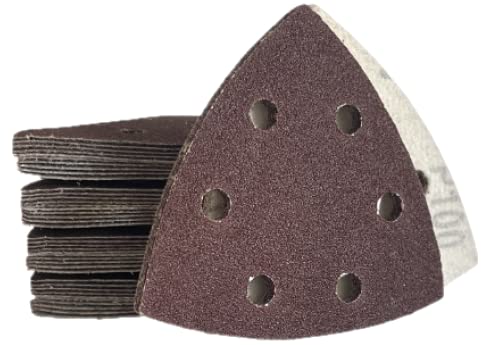 Grain de triangles abrasifs | 60 pièces | Papier abrasif Velcro | Ponceuse delta | Papier abrasif pour ponceuse triangulaire | Triangles abrasifs 93 x 93 x 93 | (mélange de 30 x grain 800, 1 000) Cover