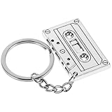 Double usage : portez-le en collier ou en bracelet, pour une liberté de style. porte-clés cassette années 80, porte-clés cassette pour femme