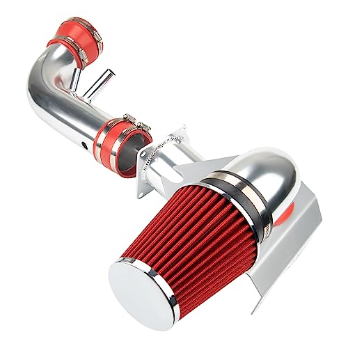 Suride Cold Air Intake Kit with Filter Heat Shield for 1996-2004 GT 4.6L V8 (Red)