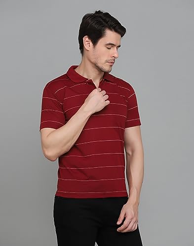 Image of INKKR Striped Polo Neck T-Shirt Dora Combo