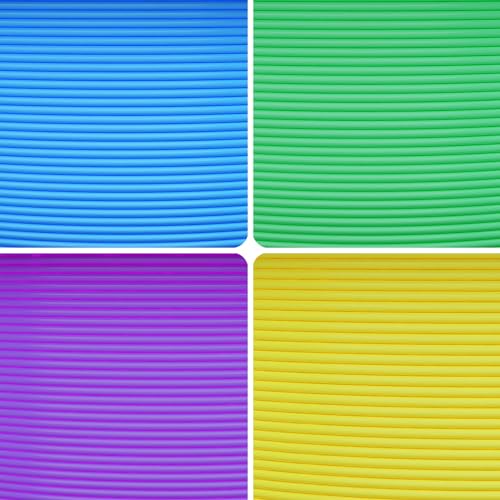 Image of AOSEED 3D Printer Filament Bundle, 1.75mm (±0.03mm) PLA Filament Set for Most 3D Printers, 4-Pack 200g (0.44lbs) Per Spool, Purple, Green, Blue, Yellow