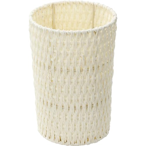 Coeusy Paper Rope Trash Can,2 Gallon Decorative Waste Basket for Bedroom,Living Room,Office,Nursery,Bathroom,Small Boho Decor Garbage Basket,Beige