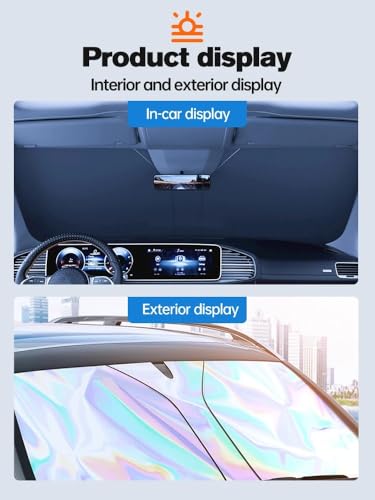 Parasol para parabrisas coche bloquea los rayos UV con reflector solar de alta densidad 5