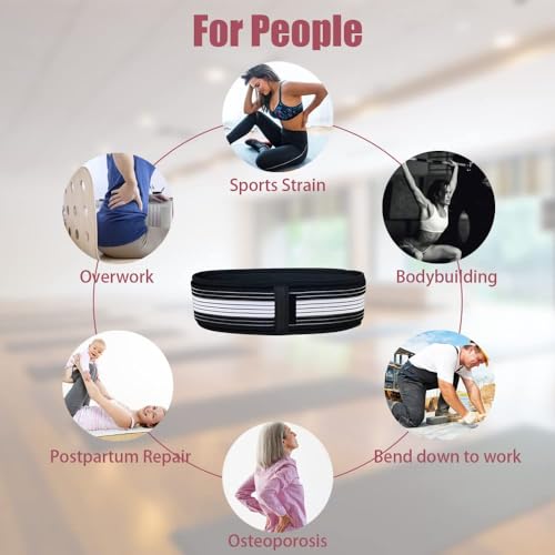 Image of DIYMAG Sciatica Pain Relief Belt for Men and Women, Sacroiliac Si Joint Hip Belt for Back Pain, Pelvic Support Belt, Cotton Umbilical Hernia Support Brace