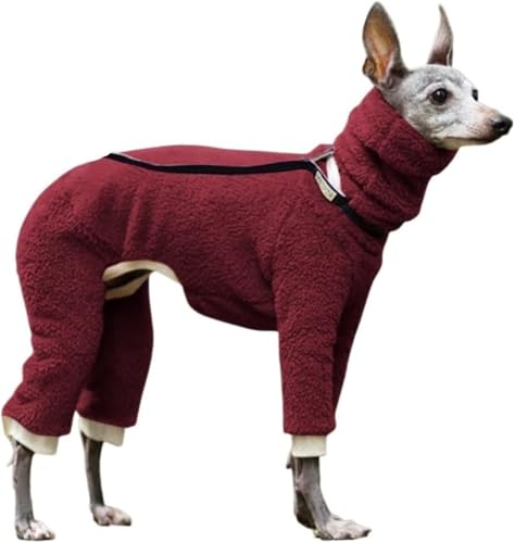 Vskd 犬コート 冬 タートルネック ウィペット服 イタリアングレーハウンド服 グレーハウンド ベドリントン犬服 四脚 ドッグウェア ペット服 犬用防寒着 暖かいセーター おしゃれ 保温 防風 犬パジャマ 室内外兼用 秋冬用 ファッション快適 犬ジャケッ