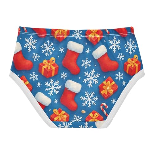 Joisal Red Christmas Stocking Snowflake Panties for Girl Girls Underwear Toddler Cotton Fancy Briefs Kids Undies 2t2