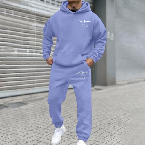 Ensemble de survêtement à capuche homme et femme pull et jogging ample - 3