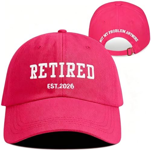 Image of Retirement Gifts for Men Women 2026, Embroidered Baseball Cap, Adjustable Cotton Retired Hat for Coworker Dad Friend