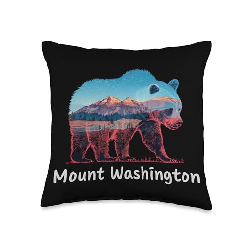 Hiking Camping Mount Washington National Park Throw Pillow