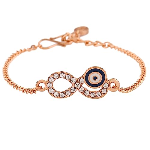 See full amazon price history chart for Estele Rose Gold Plated Sparkling Infinity Shaped Navy Blue Evil Eye Charm Bracelet with Austrian Crystals for Girls & Womens Estele Rose Gold Plated Sparkling Infinity Shaped Navy Blue Evil Eye Charm Bracelet with Austrian Crystals for Girls & Womens (B0C8JD69F8) Amazon Price History, Amazon Price Tracker