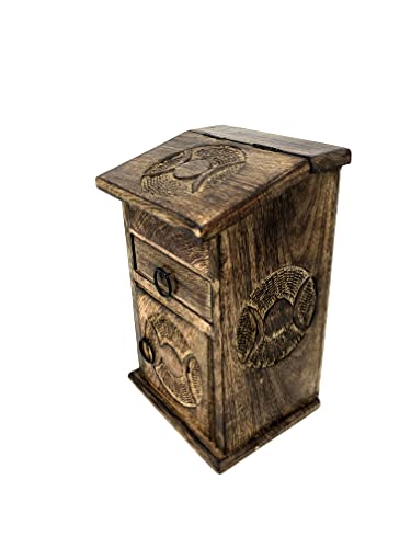 Vrinda® Wooden Triple Moon Herb Cupboard #TOP2
