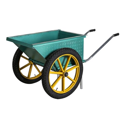 Carretilla de Jardín GUAWJRZDP, 2 Ruedas, Cart de Jardinería, Heavy Duty con Ruedas Todo Terreno, para Jardín y Agricultura, Verde miniatura 1