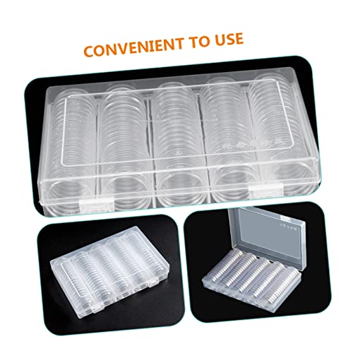 Set 1 caja organizadora transparente para monedas miniatura 7