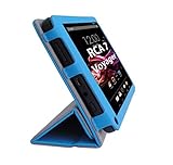 HappyZone PU Leather Case Cover For RCA 7 Voyager Tablet (Model RCT6773W22), Blue