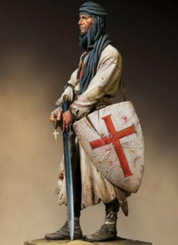 Kit résine 1/18 Croisé 90mm figurine chevalier médiéval à peindre haute précision